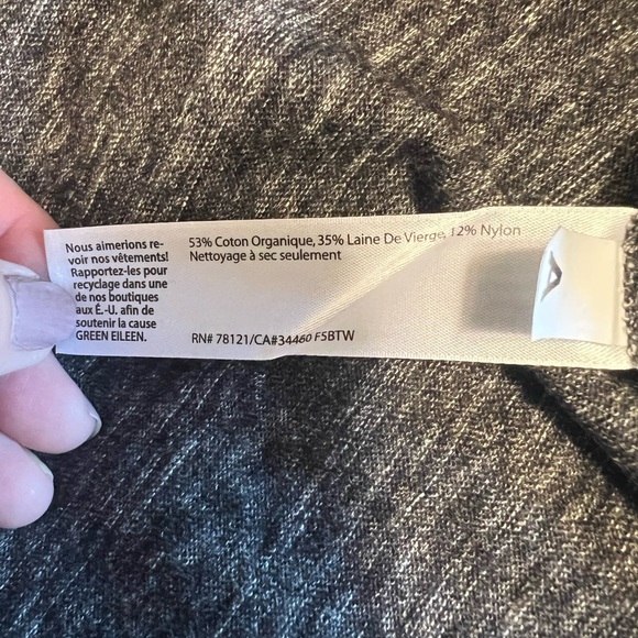 Eileen Fisher Cotton/wool black/ Gray Women's sweater M like new - Picture 4 of 6